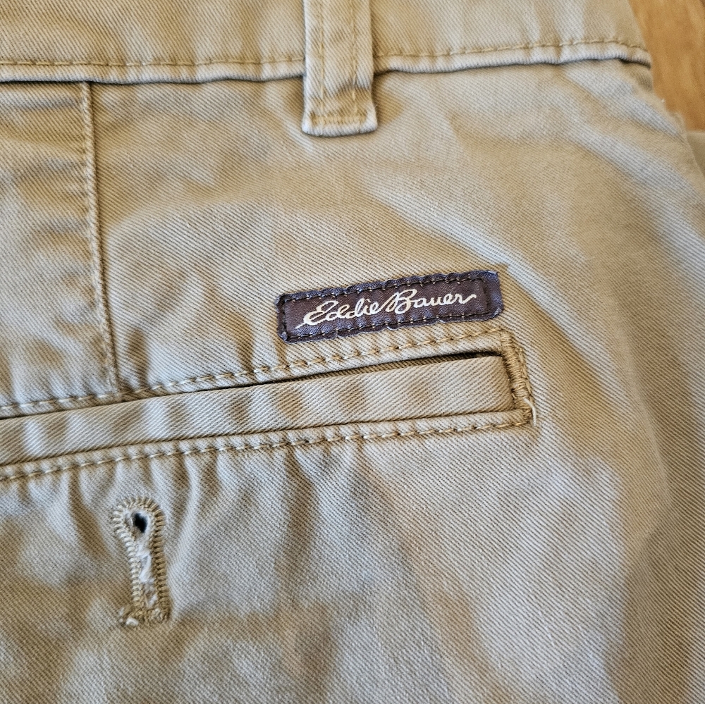 Eddie Bauer Khaki Pants Flat Front Casual - Picture 3 of 7